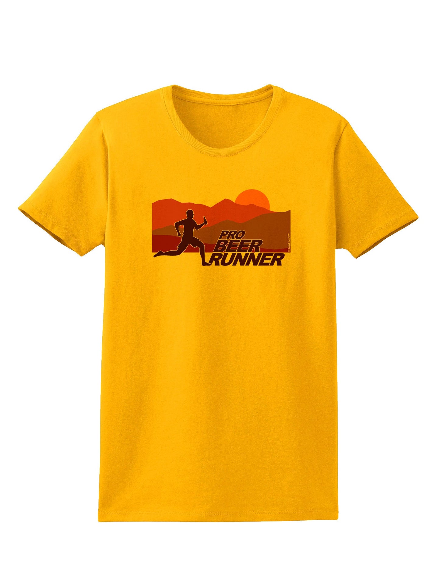 Pro Beer Runner Man Womens T-Shirt-Womens T-Shirt-TooLoud-Gold-X-Small-Davson Sales