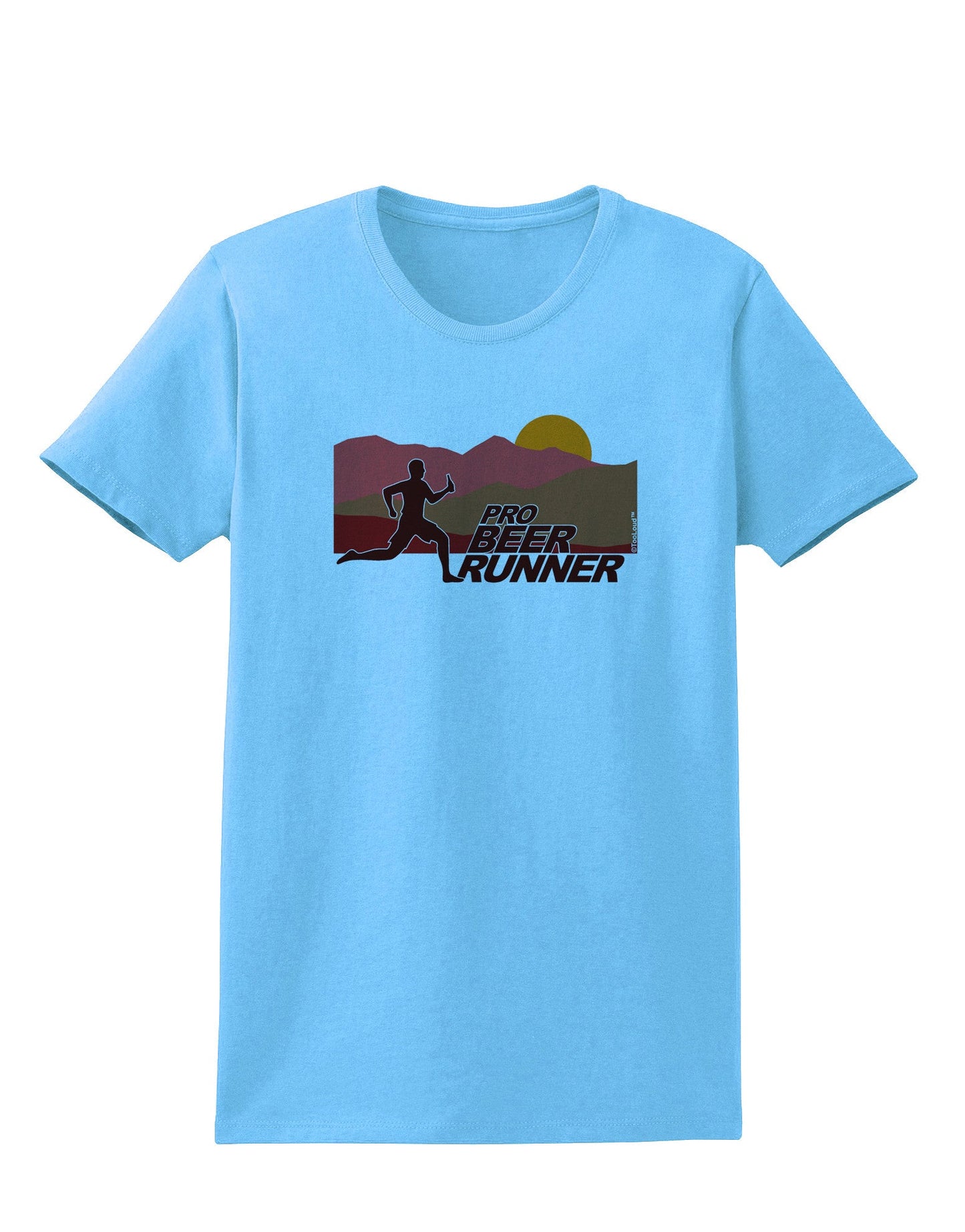 Pro Beer Runner Man Womens T-Shirt-Womens T-Shirt-TooLoud-Aquatic-Blue-X-Small-Davson Sales