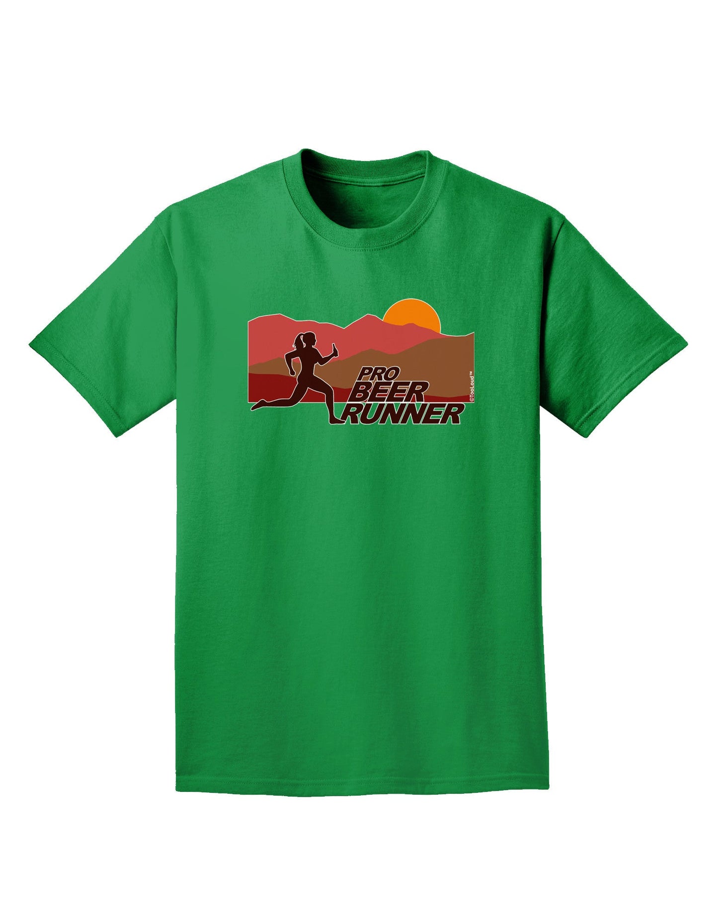 Pro Beer Runner Woman Adult Dark T-Shirt-Mens T-Shirt-TooLoud-Kelly-Green-Small-Davson Sales