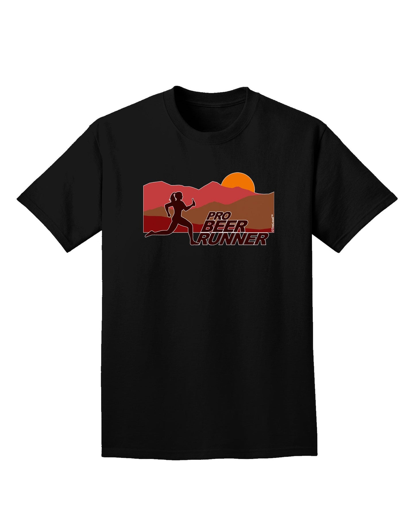 Pro Beer Runner Woman Adult Dark T-Shirt-Mens T-Shirt-TooLoud-Black-Small-Davson Sales
