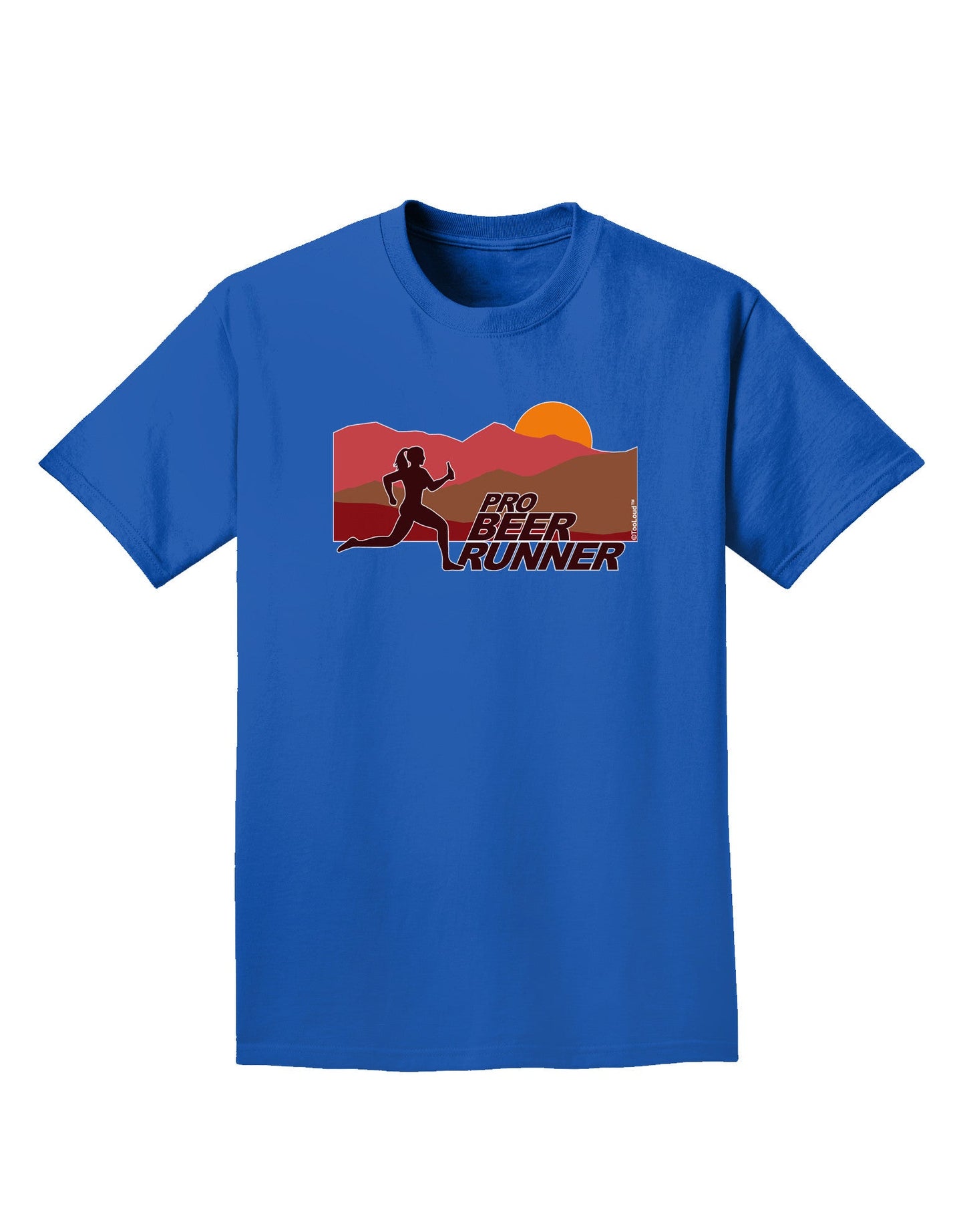 Pro Beer Runner Woman Adult Dark T-Shirt-Mens T-Shirt-TooLoud-Royal-Blue-Small-Davson Sales