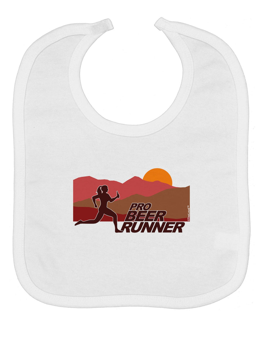 Pro Beer Runner Woman Baby Bib