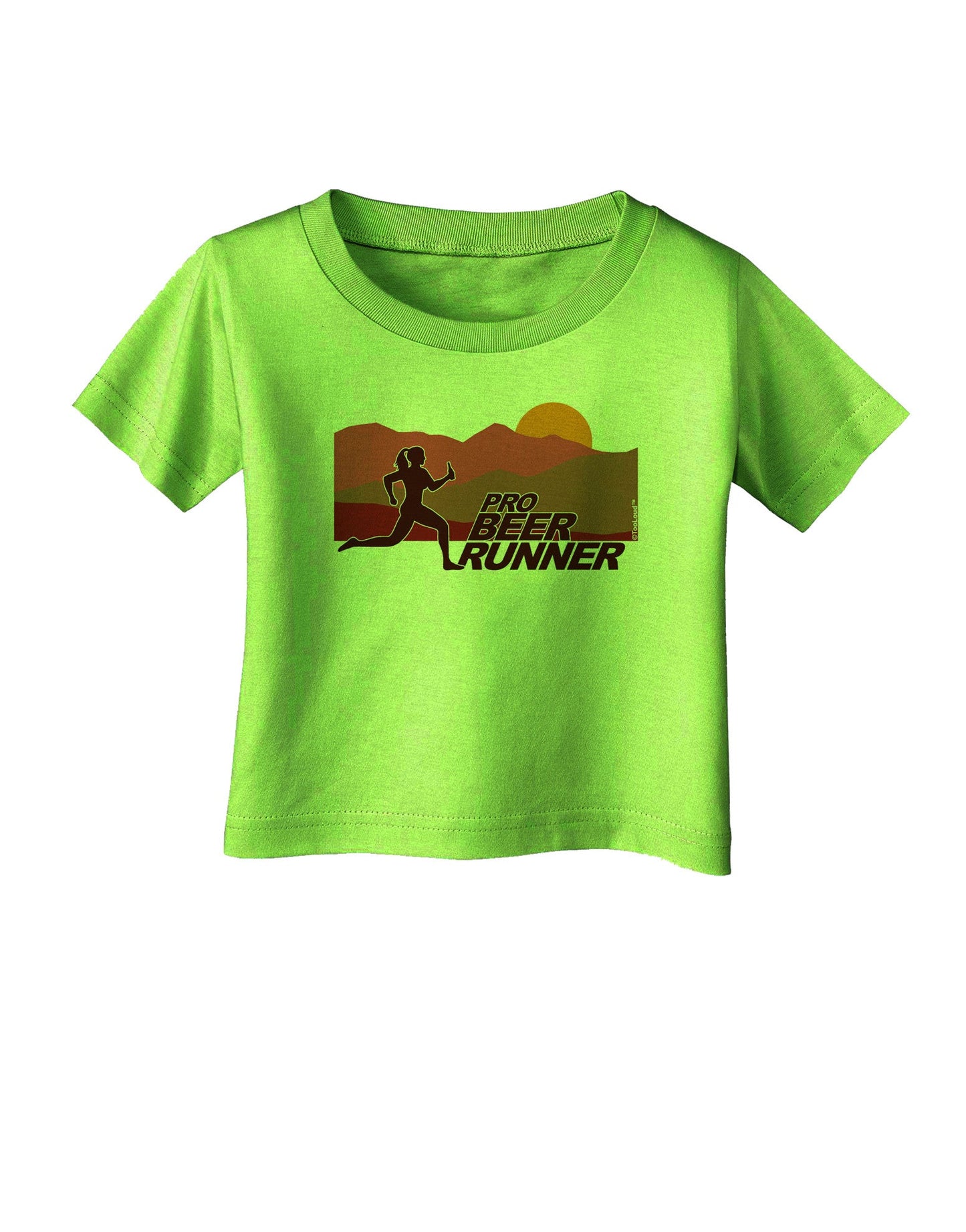 Pro Beer Runner Woman Infant T-Shirt-Infant T-Shirt-TooLoud-Lime-Green-06-Months-Davson Sales