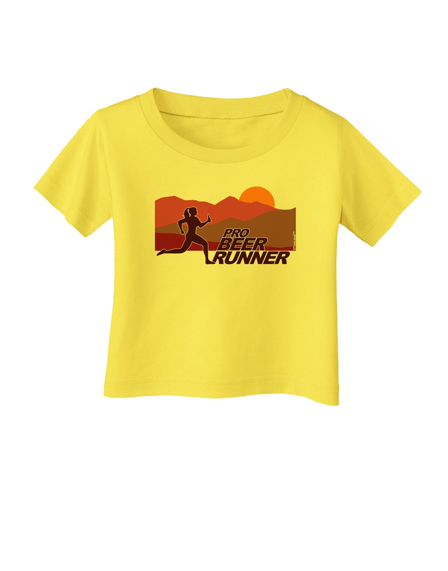 Pro Beer Runner Woman Infant T-Shirt-Infant T-Shirt-TooLoud-Yellow-06-Months-Davson Sales