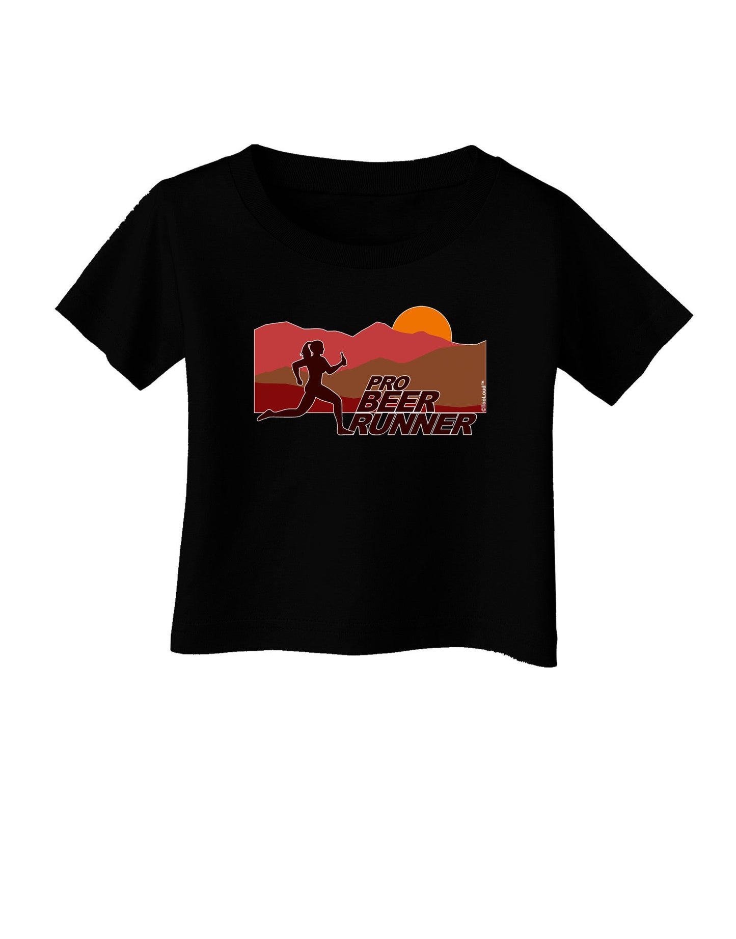 Pro Beer Runner Woman Infant T-Shirt Dark-Infant T-Shirt-TooLoud-Black-06-Months-Davson Sales