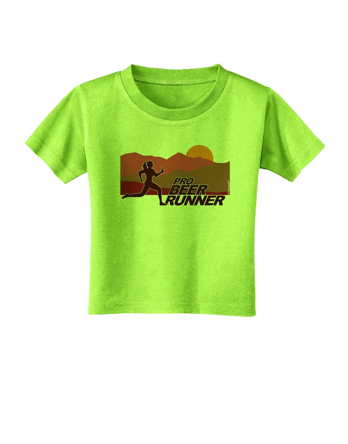 Pro Beer Runner Woman Toddler T-Shirt-Toddler T-Shirt-TooLoud-Lime-Green-2T-Davson Sales