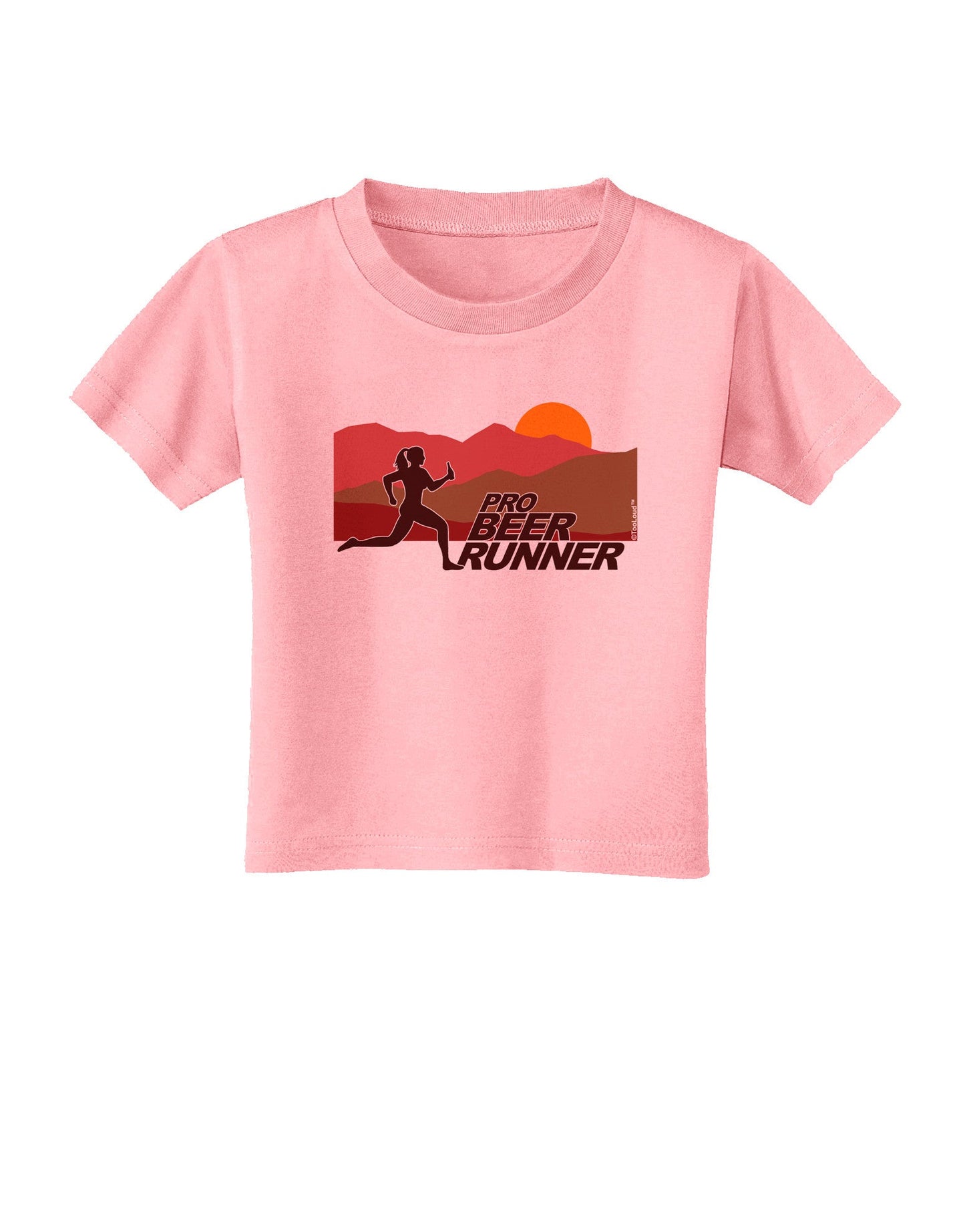 Pro Beer Runner Woman Toddler T-Shirt-Toddler T-Shirt-TooLoud-Candy-Pink-2T-Davson Sales