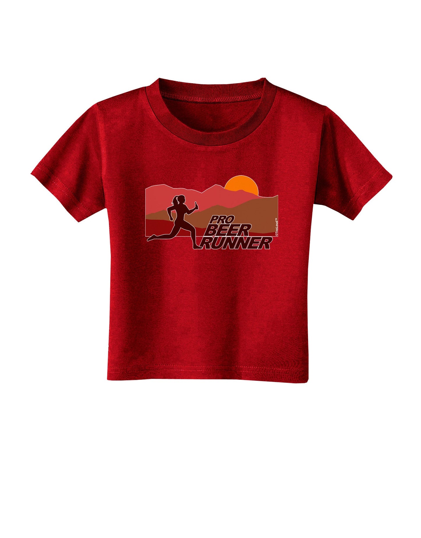 Pro Beer Runner Woman Toddler T-Shirt Dark-Toddler T-Shirt-TooLoud-Red-2T-Davson Sales