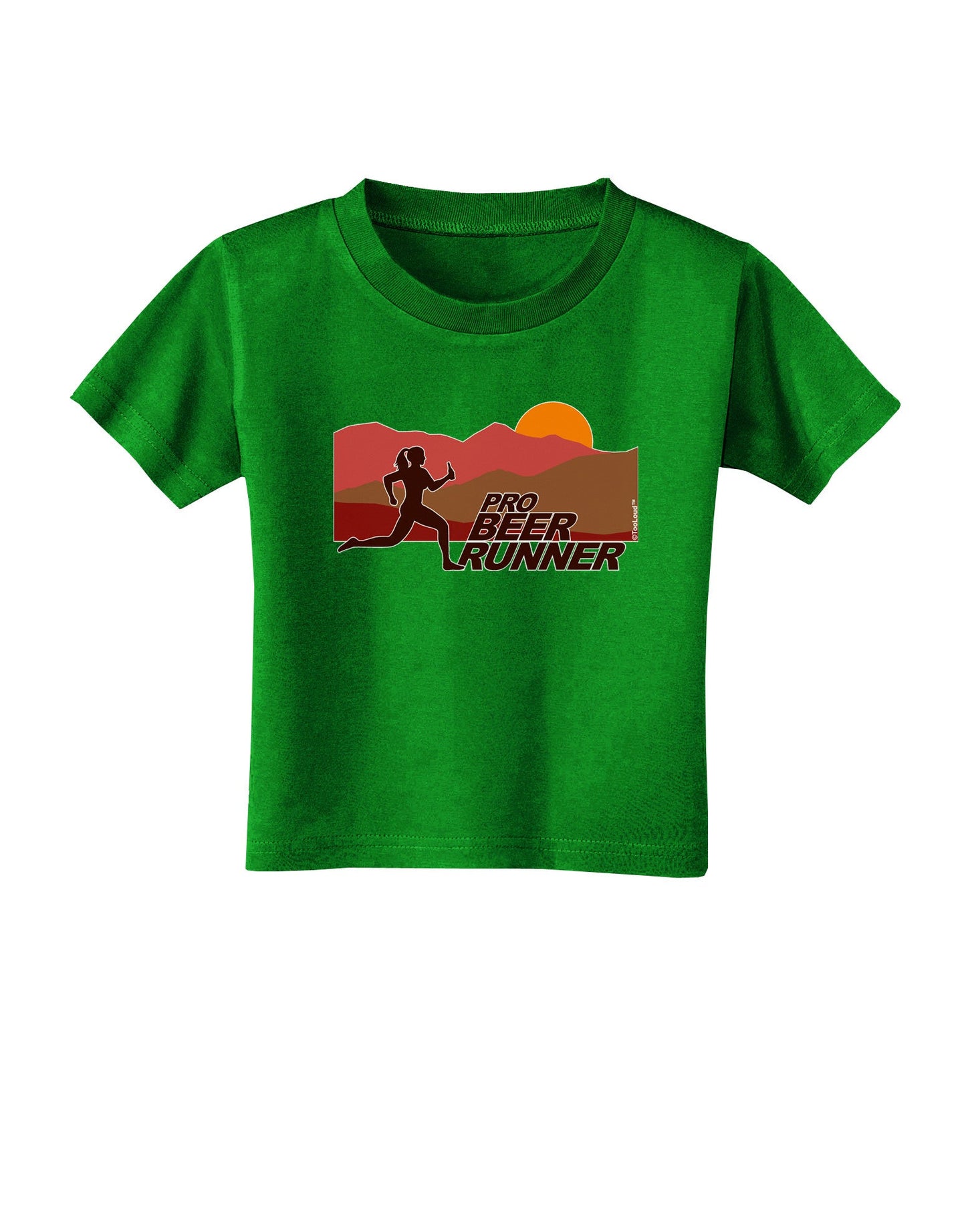 Pro Beer Runner Woman Toddler T-Shirt Dark-Toddler T-Shirt-TooLoud-Clover-Green-2T-Davson Sales
