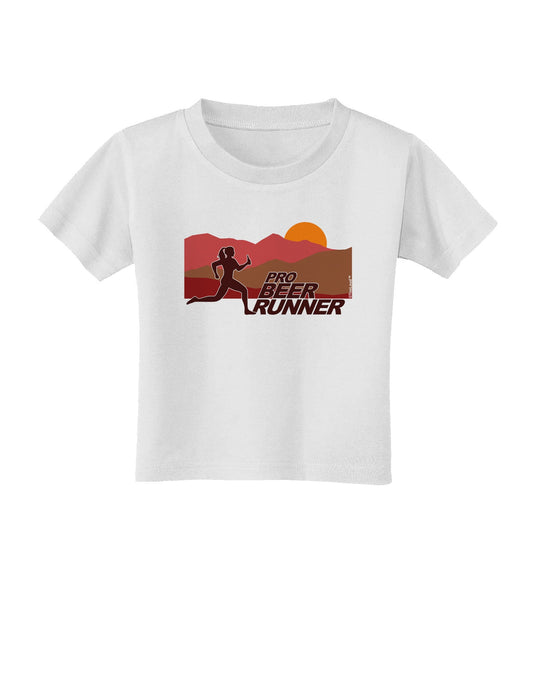 Pro Beer Runner Woman Toddler T-Shirt-Toddler T-Shirt-TooLoud-White-2T-Davson Sales