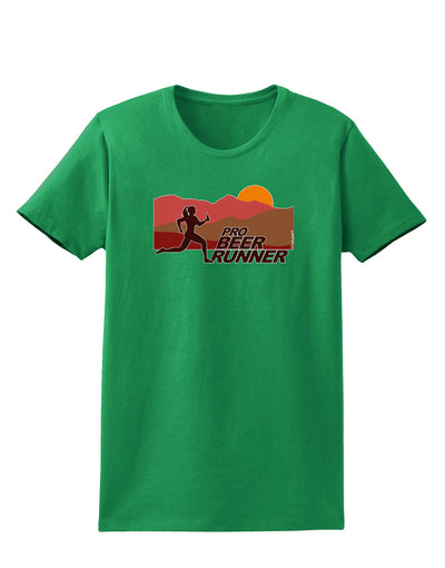 Pro Beer Runner Woman Womens Dark T-Shirt-TooLoud-Kelly-Green-X-Small-Davson Sales