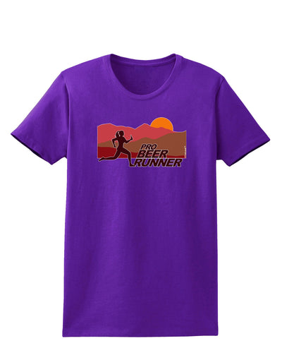 Pro Beer Runner Woman Womens Dark T-Shirt-TooLoud-Purple-X-Small-Davson Sales