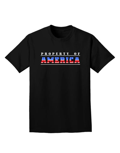 Property of America Adult Dark T-Shirt-Mens T-Shirt-TooLoud-Black-Small-Davson Sales