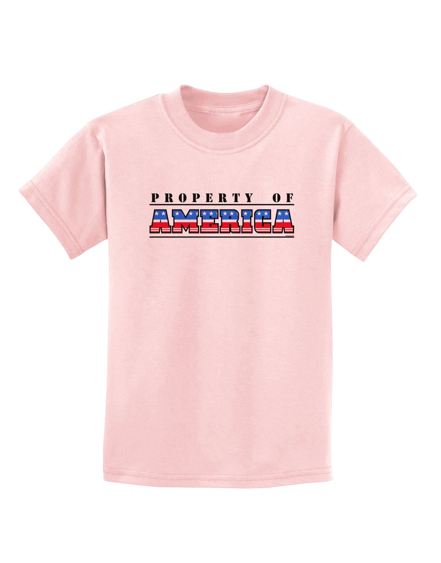 Property of America Childrens T-Shirt-Childrens T-Shirt-TooLoud-PalePink-X-Small-Davson Sales