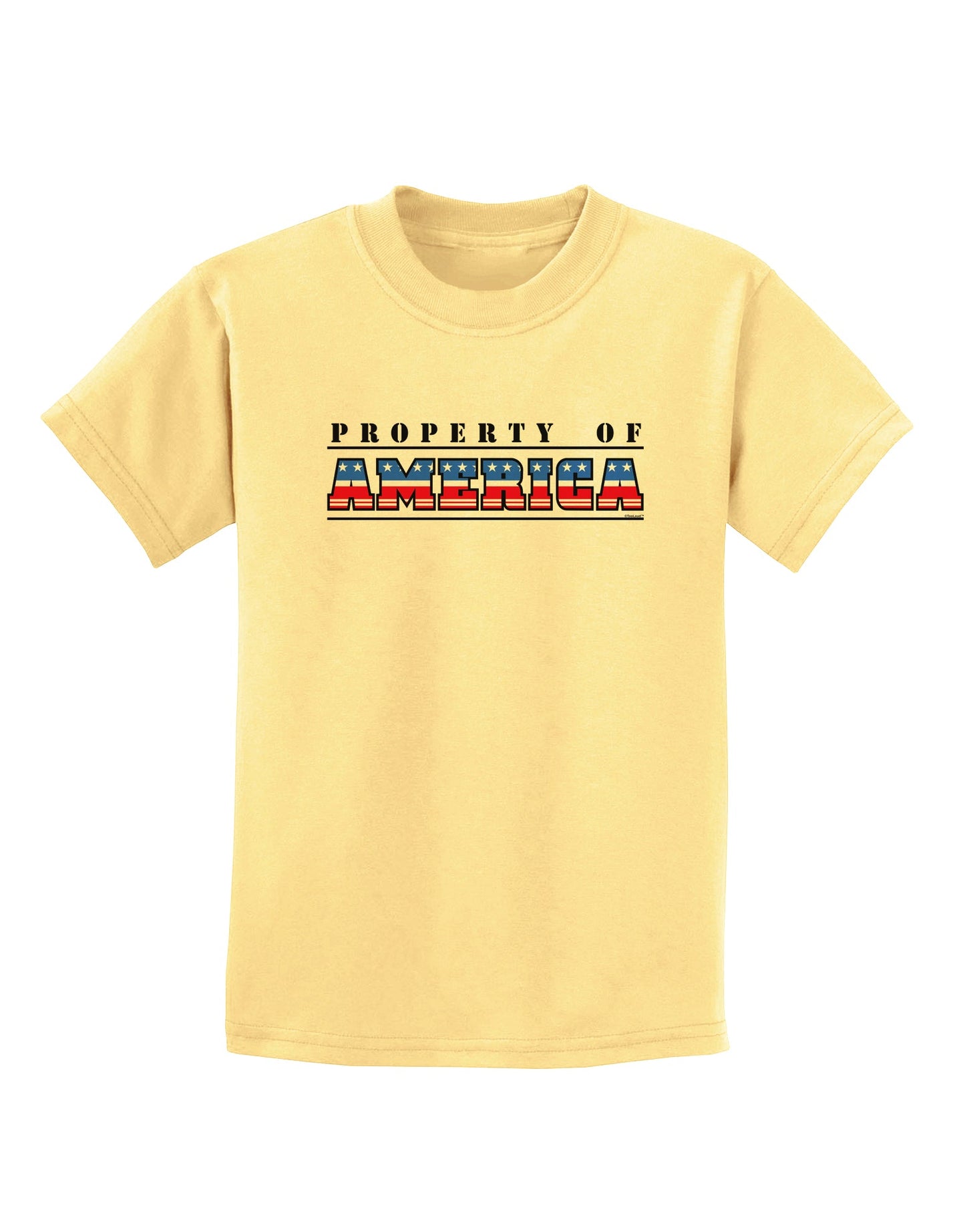 Property of America Childrens T-Shirt-Childrens T-Shirt-TooLoud-Daffodil-Yellow-X-Small-Davson Sales