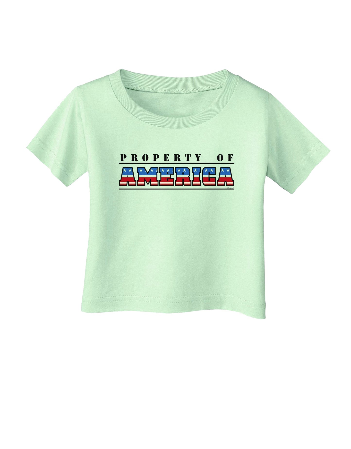 Property of America Infant T-Shirt-Infant T-Shirt-TooLoud-Light-Green-06-Months-Davson Sales