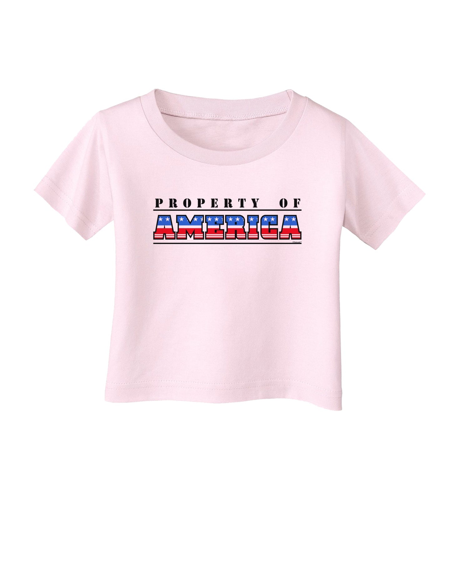 Property of America Infant T-Shirt-Infant T-Shirt-TooLoud-Light-Pink-06-Months-Davson Sales