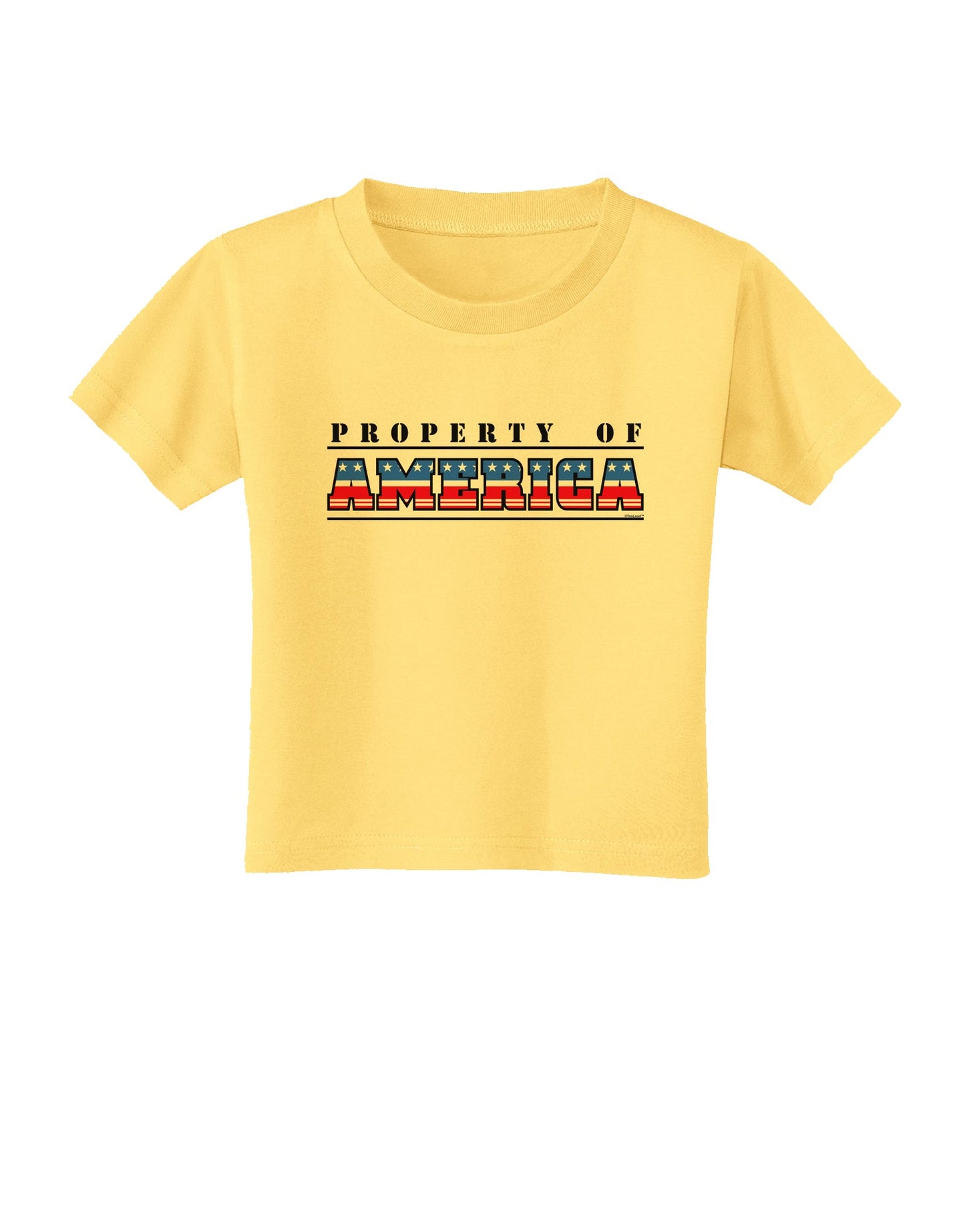 Property of America Toddler T-Shirt-Toddler T-Shirt-TooLoud-Daffodil-Yellow-2T-Davson Sales
