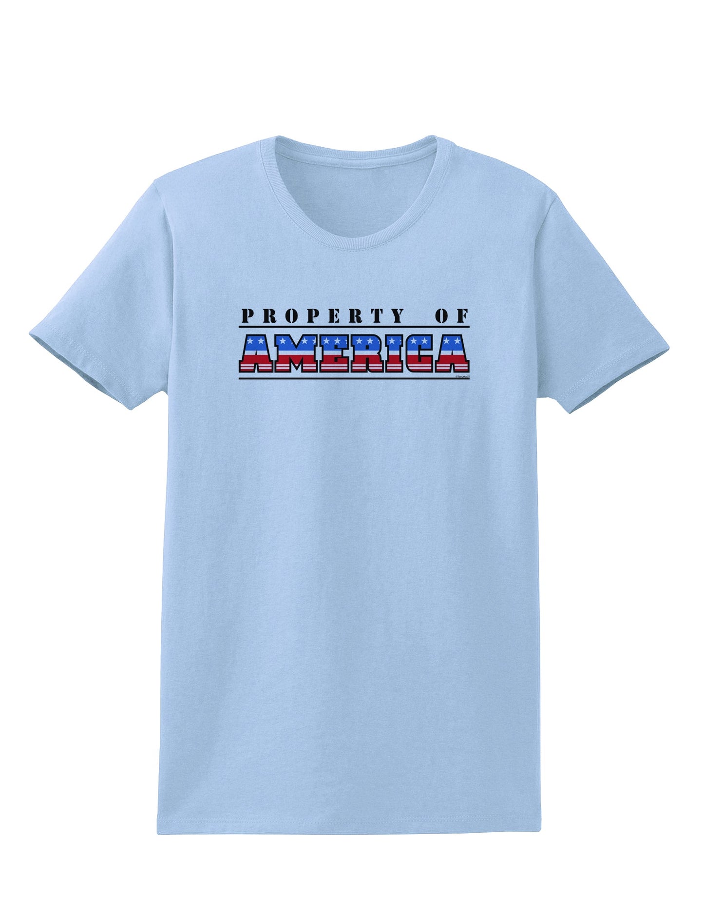 Property of America Womens T-Shirt-Womens T-Shirt-TooLoud-Light-Blue-X-Small-Davson Sales
