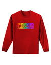 Proud American Rainbow Text Adult Long Sleeve Dark T-Shirt by TooLoud-TooLoud-Red-Small-Davson Sales
