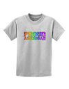 Proud American Rainbow Text Childrens T-Shirt by TooLoud-Childrens T-Shirt-TooLoud-AshGray-X-Small-Davson Sales