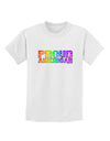 Proud American Rainbow Text Childrens T-Shirt by TooLoud-Childrens T-Shirt-TooLoud-White-X-Small-Davson Sales