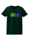 Proud American Rainbow Text Womens Dark T-Shirt by TooLoud-Womens T-Shirt-TooLoud-Forest-Green-Small-Davson Sales