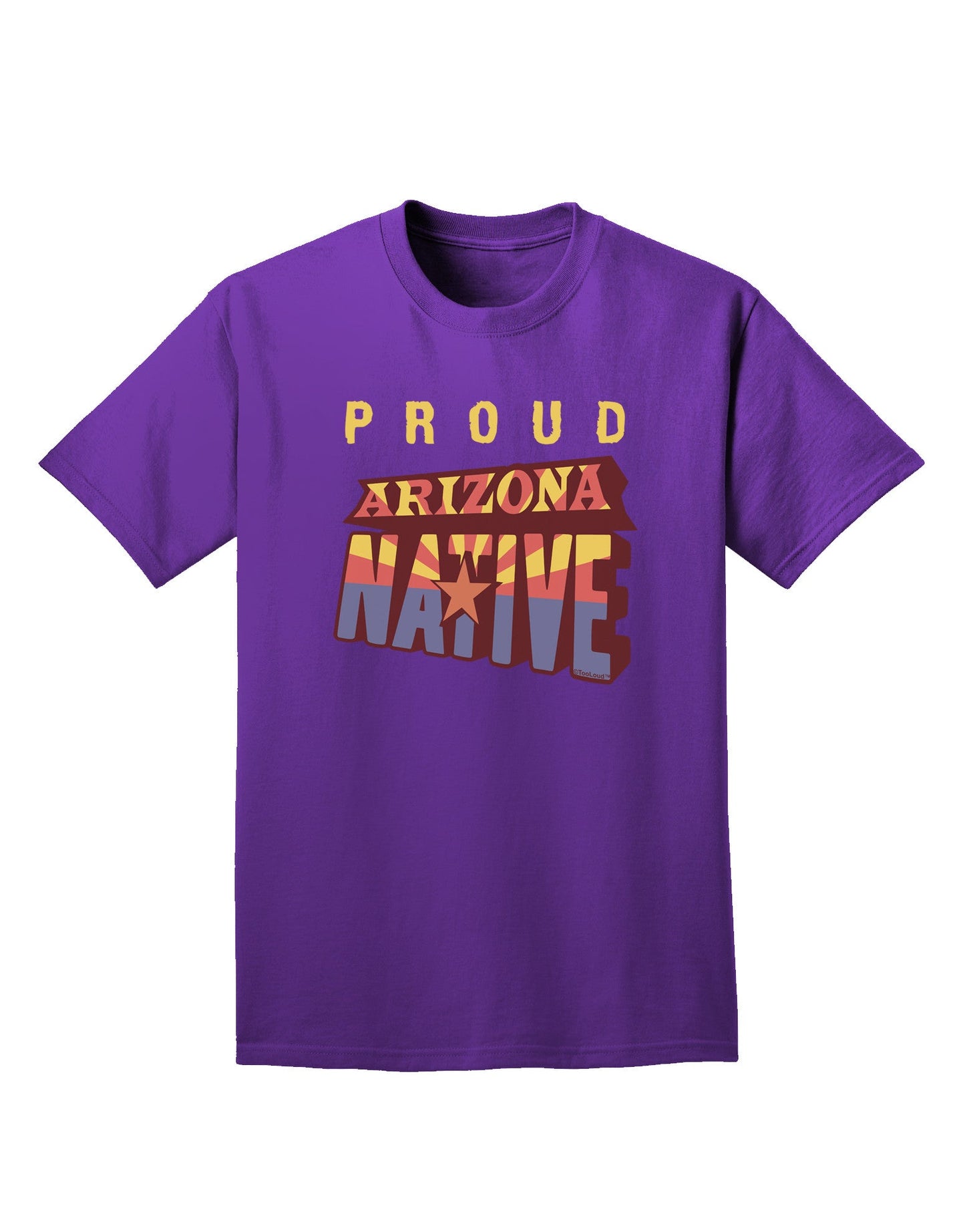 Proud Arizona Native Adult Dark T-Shirt-Mens T-Shirt-TooLoud-Purple-Small-Davson Sales