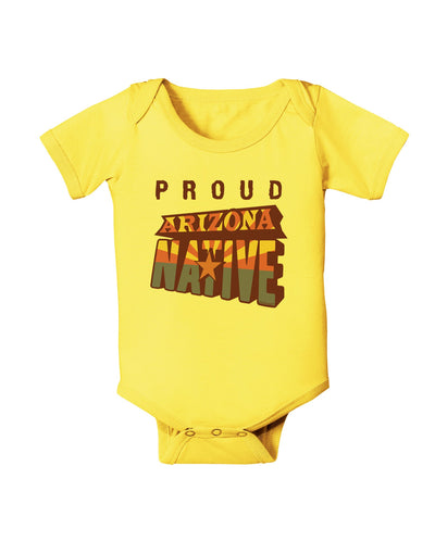 Proud Arizona Native Baby Romper Bodysuit-Baby Romper-TooLoud-Yellow-06-Months-Davson Sales