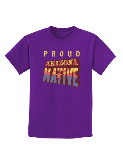 Proud Arizona Native Childrens Dark T-Shirt-Childrens T-Shirt-TooLoud-Purple-X-Small-Davson Sales