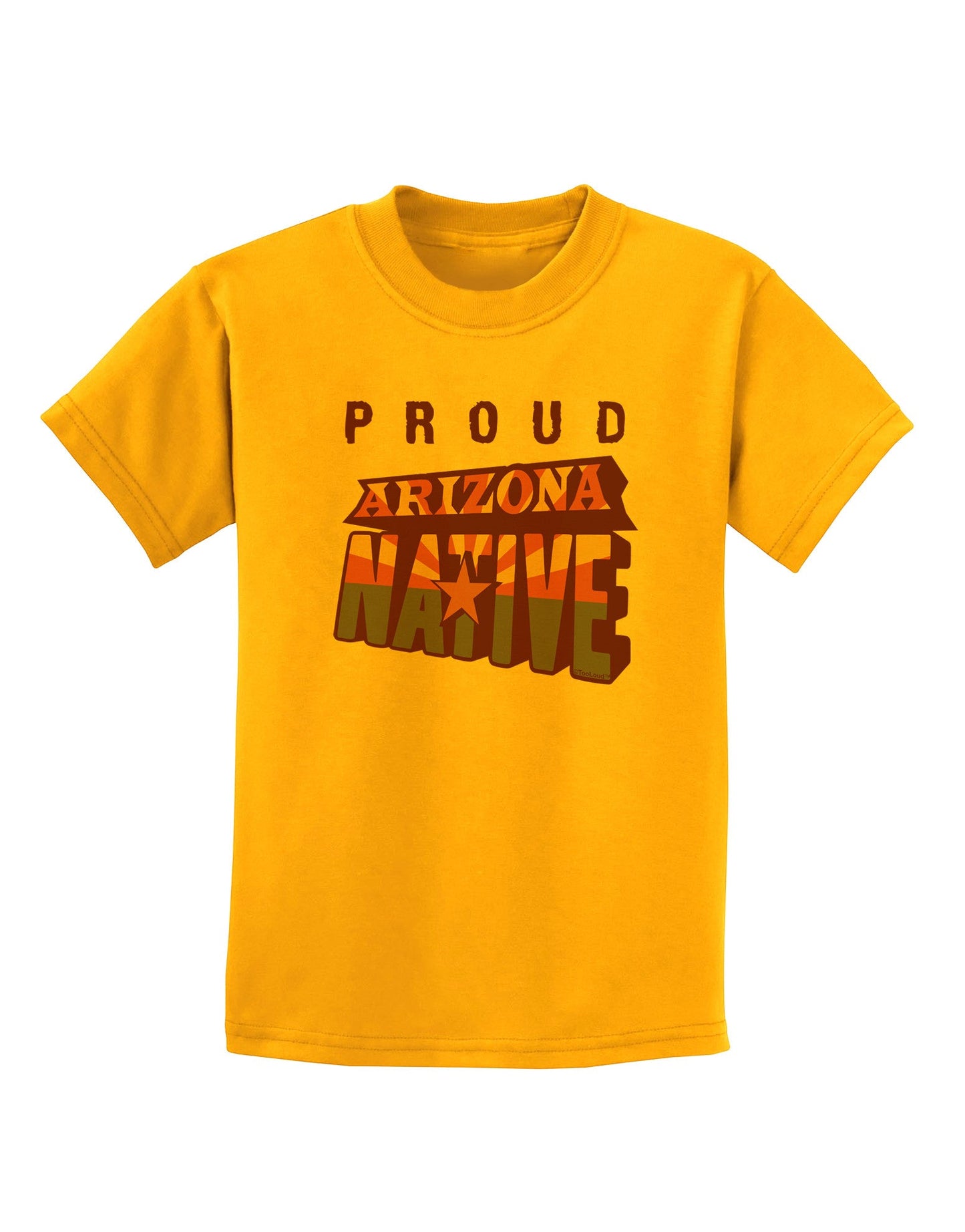 Proud Arizona Native Childrens T-Shirt-Childrens T-Shirt-TooLoud-Gold-X-Small-Davson Sales