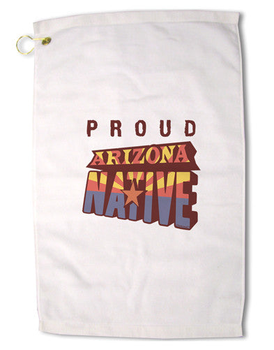 Proud Arizona Native Premium Cotton Golf Towel - 16 x 25 inch-Golf Towel-TooLoud-16x25"-Davson Sales