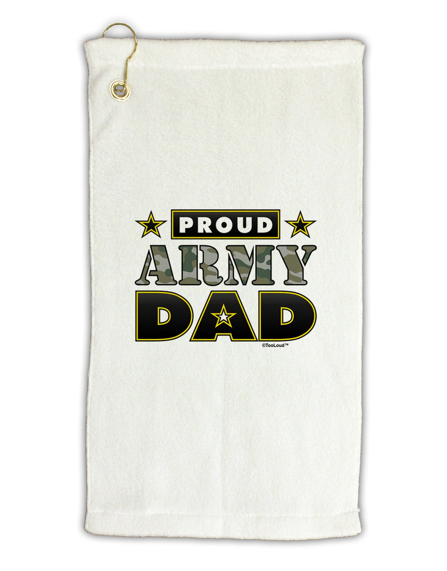 Proud Army Dad Micro Terry Gromet Golf Towel 16 x 25 inch-Golf Towel-TooLoud-White-Davson Sales