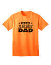 Proud Army Dad Premium Adult T-Shirt for Patriotic Parents-Mens T-shirts-TooLoud-Neon-Orange-Small-Davson Sales