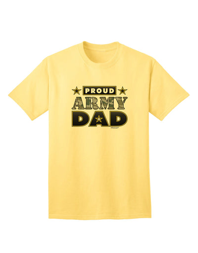 Proud Army Dad Premium Adult T-Shirt for Patriotic Parents-Mens T-shirts-TooLoud-Yellow-Small-Davson Sales