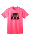 Proud Army Dad Premium Adult T-Shirt for Patriotic Parents-Mens T-shirts-TooLoud-Neon-Pink-Small-Davson Sales