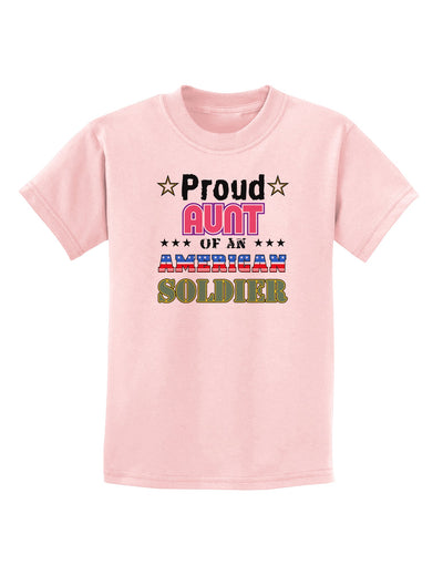 Proud Aunt of an American Soldier Childrens T-Shirt-Childrens T-Shirt-TooLoud-PalePink-X-Small-Davson Sales