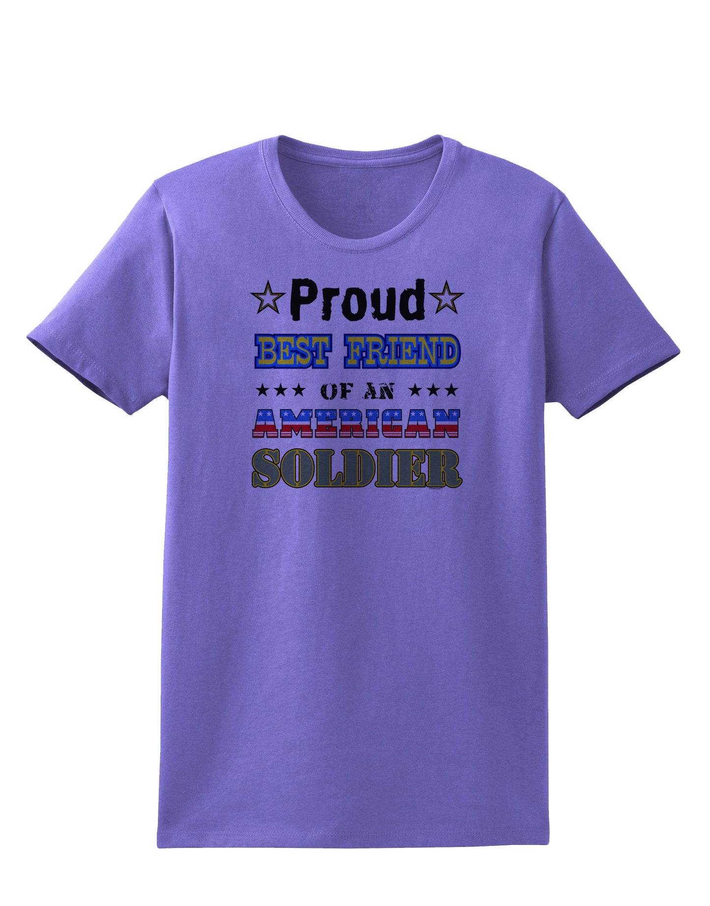 Proud Best Friend of an American Soldier Womens T-Shirt-Womens T-Shirt-TooLoud-Violet-X-Small-Davson Sales
