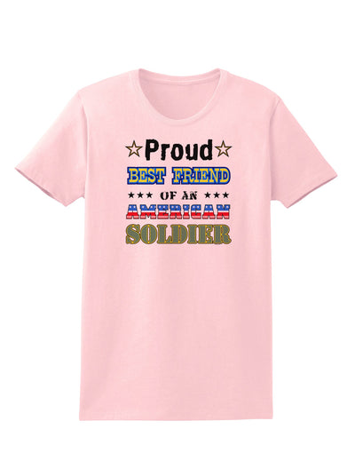 Proud Best Friend of an American Soldier Womens T-Shirt-Womens T-Shirt-TooLoud-PalePink-X-Small-Davson Sales