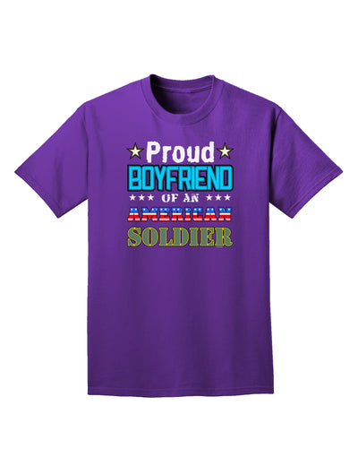 Proud Boyfriend of an American Soldier Adult Dark T-Shirt-Mens T-Shirt-TooLoud-Purple-Small-Davson Sales