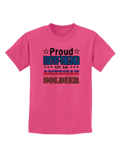 Proud Boyfriend of an American Soldier Childrens T-Shirt-Childrens T-Shirt-TooLoud-Sangria-X-Small-Davson Sales