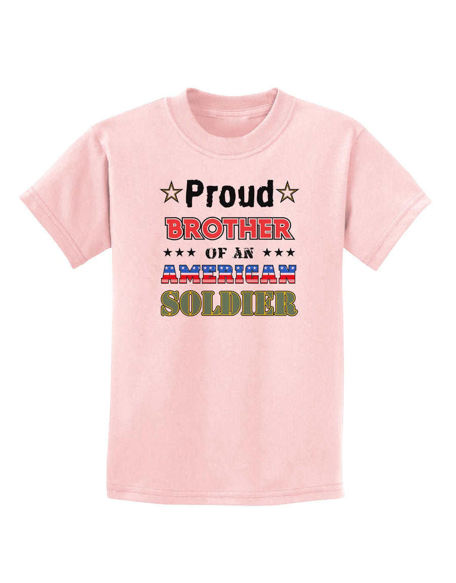 Proud Brother of an American Soldier Childrens T-Shirt-Childrens T-Shirt-TooLoud-White-X-Small-Davson Sales