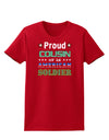 Proud Cousin of an American Soldier Womens Dark T-Shirt-TooLoud-Red-X-Small-Davson Sales