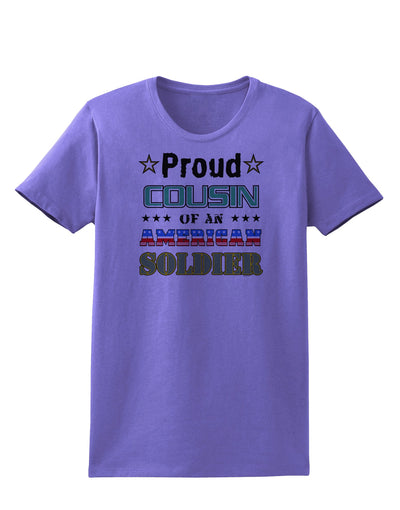 Proud Cousin of an American Soldier Womens T-Shirt-Womens T-Shirt-TooLoud-Violet-X-Small-Davson Sales