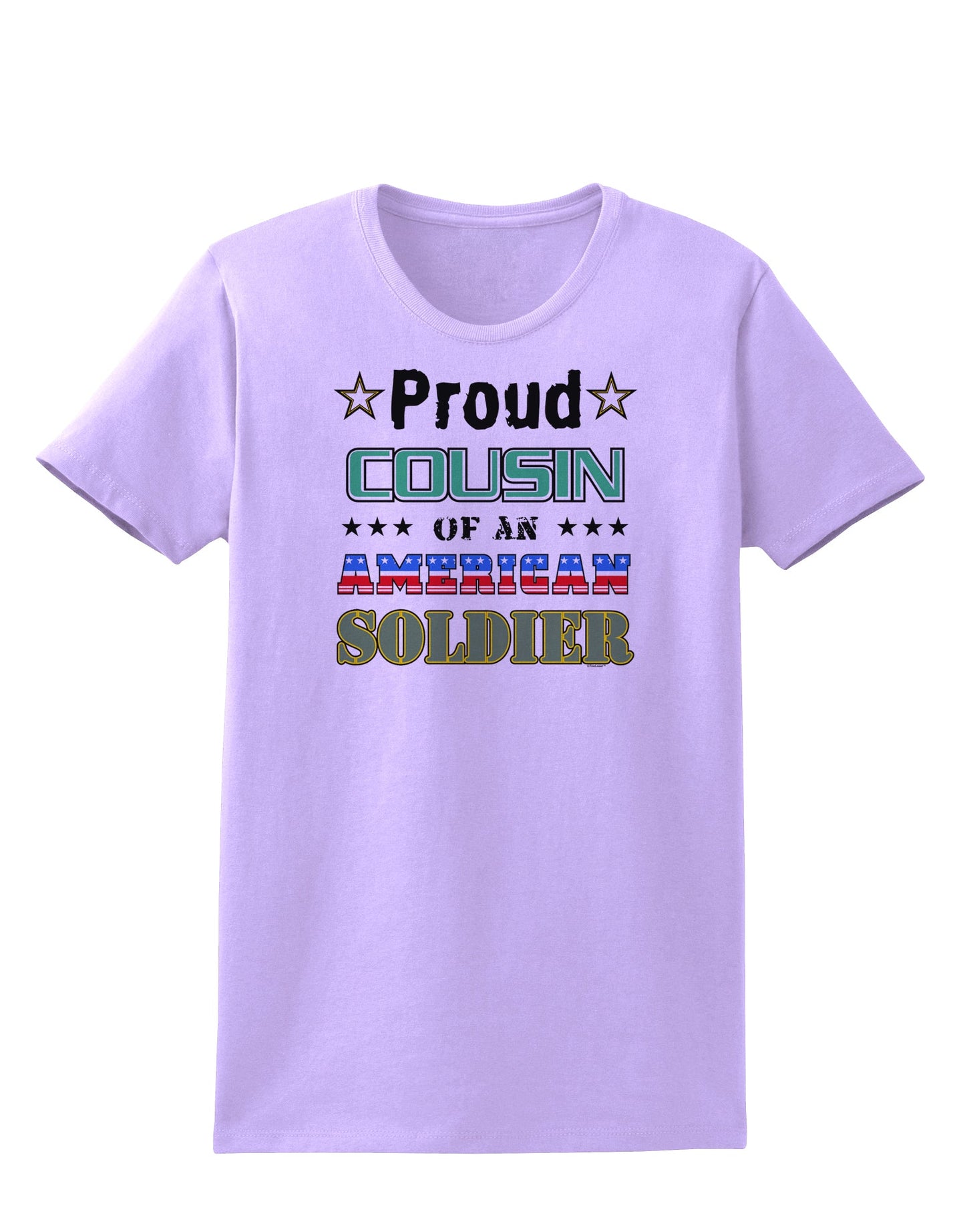 Proud Cousin of an American Soldier Womens T-Shirt-Womens T-Shirt-TooLoud-Lavender-X-Small-Davson Sales