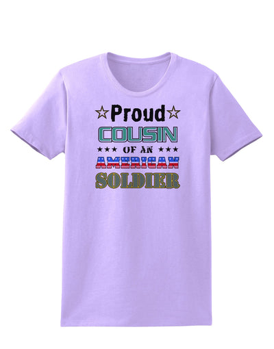 Proud Cousin of an American Soldier Womens T-Shirt-Womens T-Shirt-TooLoud-Lavender-X-Small-Davson Sales