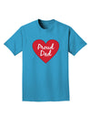 Proud Dad Heart Adult Dark T-Shirt by TooLoud-Mens T-Shirt-TooLoud-Turquoise-Small-Davson Sales