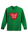 Proud Dad Heart Adult Long Sleeve Dark T-Shirt by TooLoud-TooLoud-Kelly-Green-Small-Davson Sales