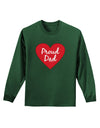 Proud Dad Heart Adult Long Sleeve Dark T-Shirt by TooLoud-TooLoud-Dark-Green-Small-Davson Sales