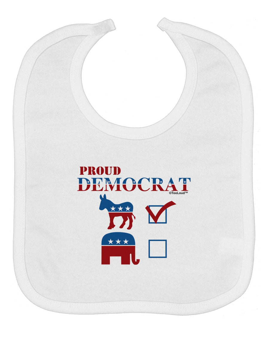 Proud Democrat Checkmark Baby Bib